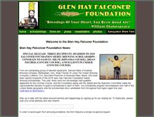 Tablet Screenshot of glenfalconerfoundation.org
